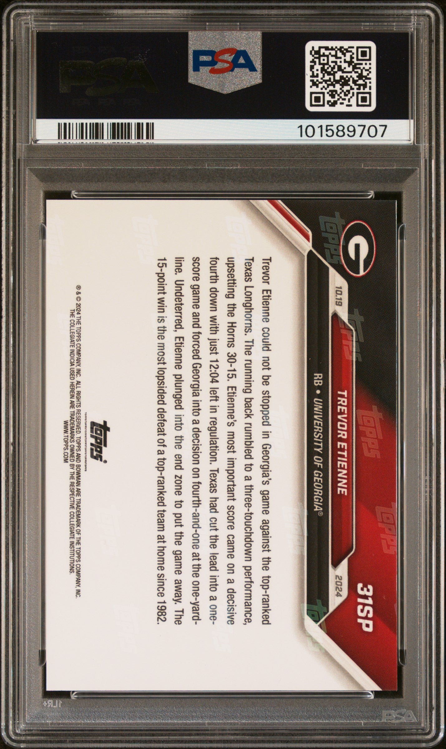 2024 BOWMAN U NOW TREVOR ETIENNE 31SP VARIATION PSA GEM MT 10