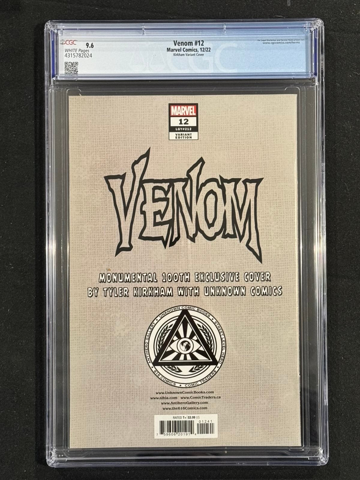 Venom #12 Kirkham Variant Cover 9.6