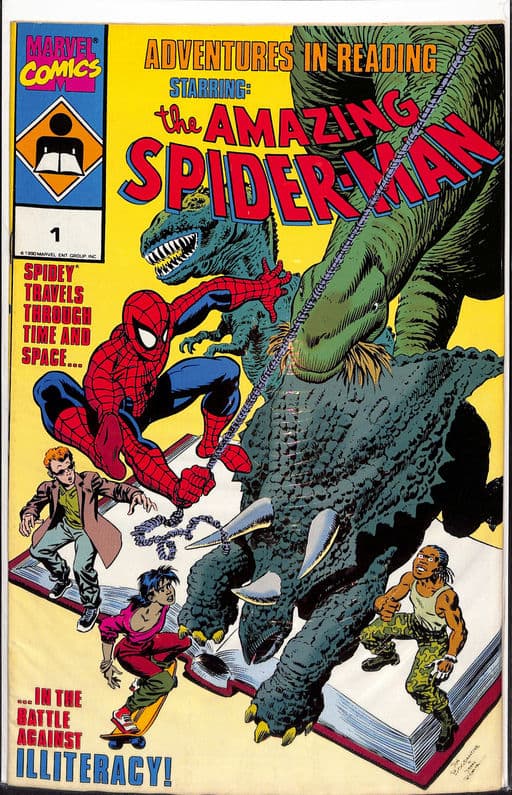VF Adventures in Reading Starring: The Amazing Spider-Man #1 Dan Spiegle (1990)