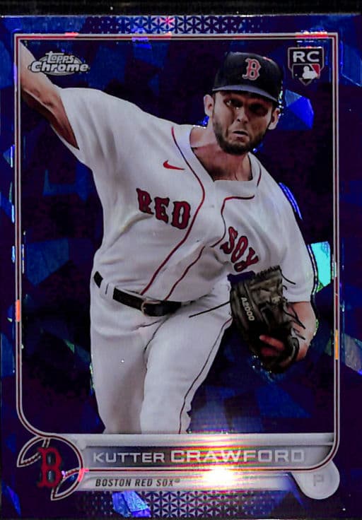 2022 Topps Chrome Sapphire Boston Red Sox Kutter Crawford Rookie #645