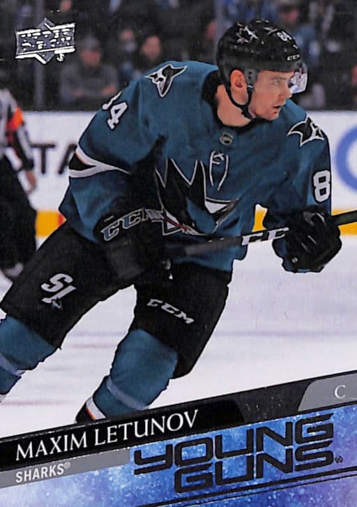 Maxim Letunov 2020-21 Upper Deck Young Guns #487 San Jose Sharks