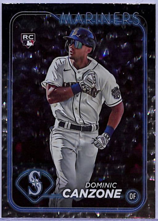 2024 Topps Series One Dominic Canzone ROOKIE #195 Crackle Foil Seattle Mariners