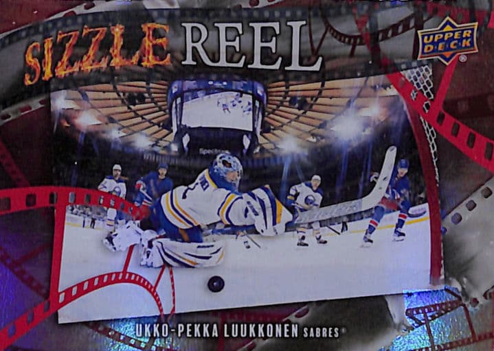 Ukko-Pekka Luukkonen 2025-26 Upper Deck Sizzle Reel SR-29 Red Sabres /199