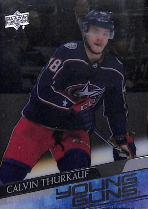 Calvin Thurkauf 2020-21 Upper Deck Young Guns #467 Clear Cut Blue Jackets