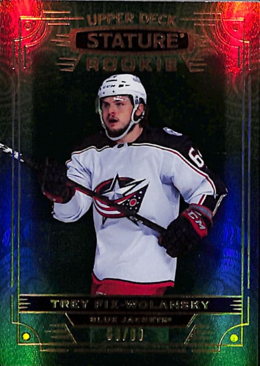 2022-23 Upper Deck Stature Green Columbus Blue Jackets Trey Fix-Wolansky RC #168