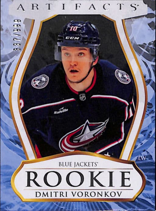 Dmitri Voronkov 2023-24 Upper Deck Artifacts #242 RC Raw Blue Jackets /999