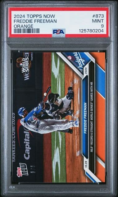Freddie Freeman PSA 9 2024 Topps NOW #873 Orange 5/5