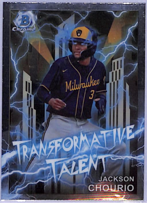 2023 Bowman Chrome Transformative Talent Jackson Chourio TT-13 Milwaukee Brewers