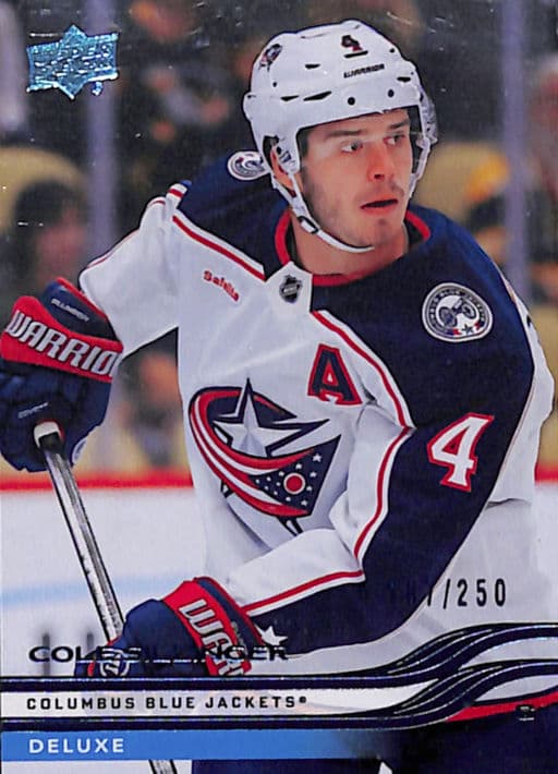 Cole Sillinger 2025-26 Upper Deck Series 1 Deluxe #47 Blue Jackets /250