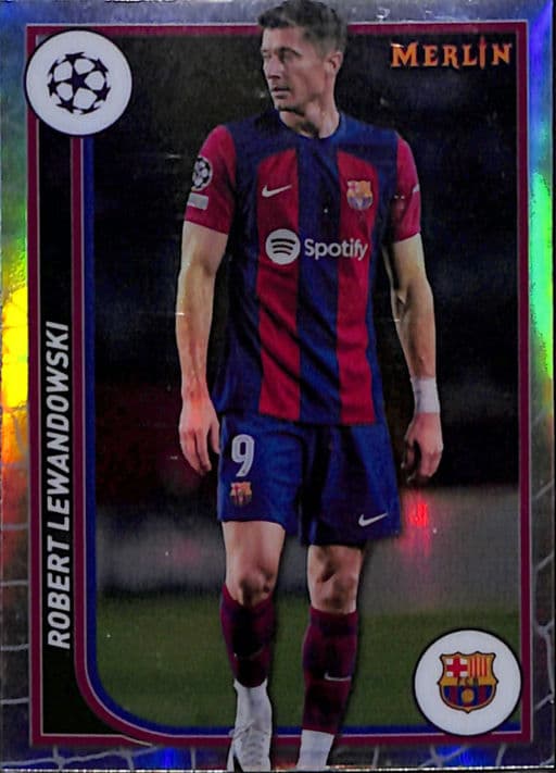 Robert Lewandowski 2024 Topps Merlin #34 Refractor FC Barcelona