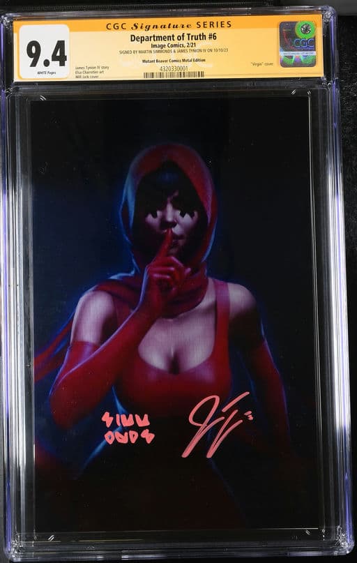 Department of Truth #6 Will Jack Metal Edition Signed Simmonds|Tynion CGC 9.4
