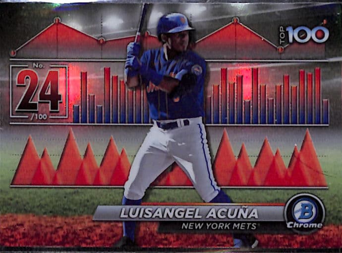 2024 Bowman Chrome Top 100 Luisangel Acuna BTP-24 New York Mets /100
