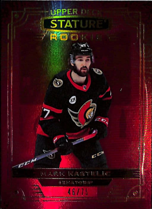2022-23 Upper Deck Stature Red Ottawa Senators Mark Kastelic RC #134 /75