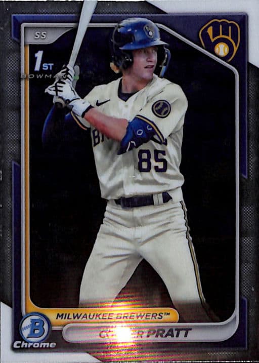 2024 Bowman Chrome Milwaukee Brewers Cooper Pratt BCP-137