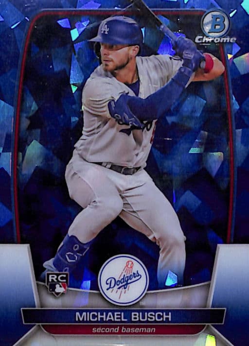 Michael Busch 2023 Bowman Chrome Sapphire #54 ROOKIE Los Angeles Dodgers