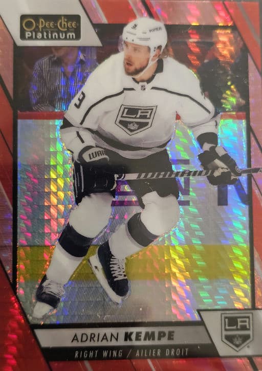 2023-24 O-Pee-Chee Platinum Red Prism Los Angeles Kings Adrian Kempe #99 /199
