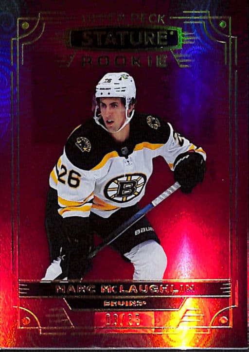 2022-23 Upper Deck Stature Red Boston Bruins Marc McLaughlin RC #177 /33
