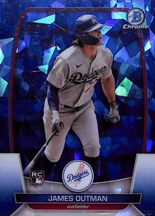 James Outman 2023 Bowman Chrome Sapphire #68 ROOKIE Los Angeles Dodgers