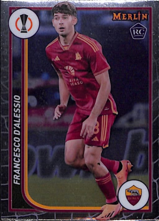 Francesci D'Alessio 2024 Topps Merlin #134 ROOKIE AS Roma