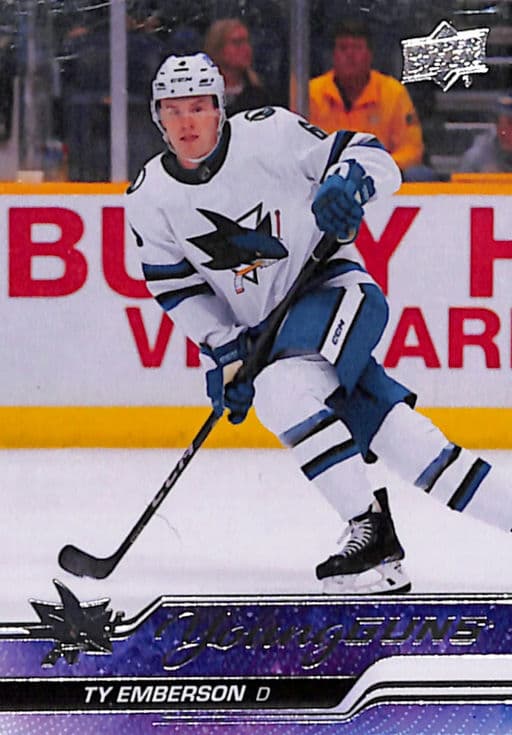 Ty Emberson 2023-24 Upper Deck Series 1 Young Guns #460 San Jose Sharks