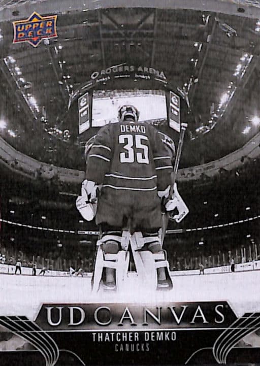 Thatcher Demko 2023-24 Upper Deck Canvas C80 B&W Canucks