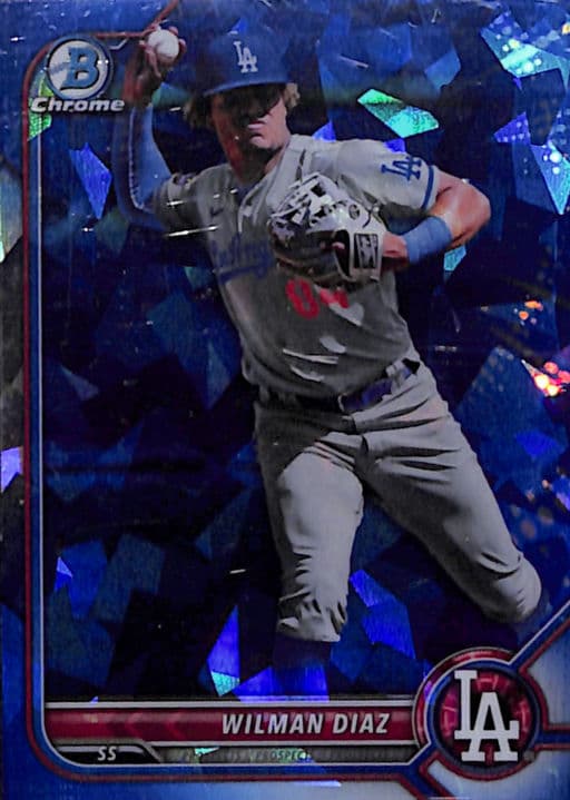 Wilman Diaz 2022 Bowman Chrome Sapphire BCP-239 Los Angeles Dodgers