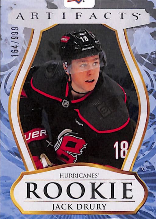 Jack Drury 2023-24 Upper Deck Artifacts Stars #206 RC Raw Hurricanes /999