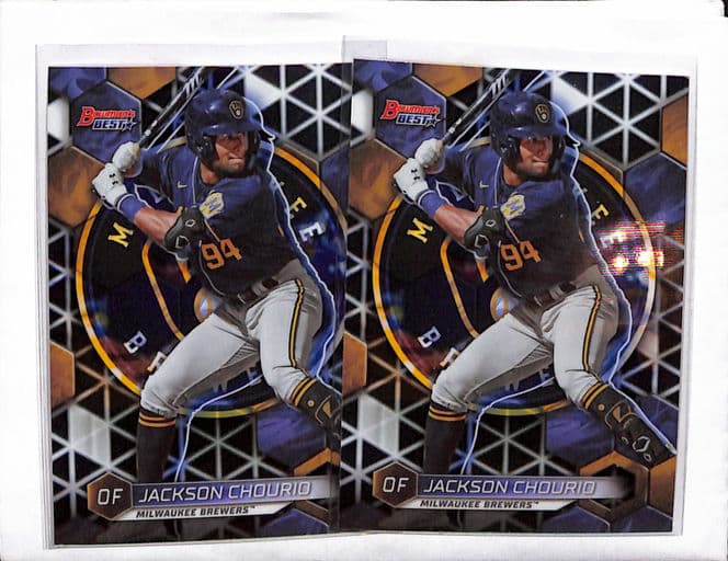 2023 Bowman's Best Jackson Chourio Milwaukee Brewers TP-10 *2 CARDS*