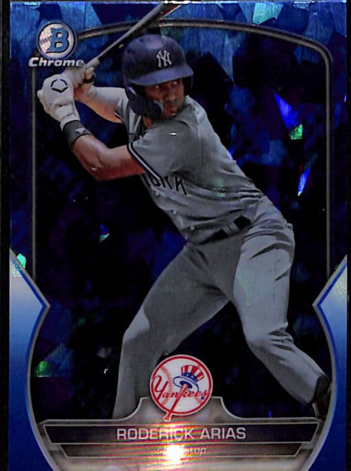 2023 Bowman Chrome Sapphire Roderick Arias BDC-49 New York Yankees