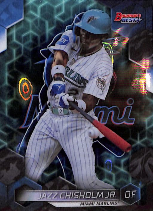 2022 Bowman's Best Miami Marlins Jazz Chisholm Jr. Aqua #21 /199