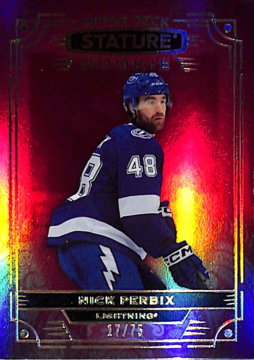 2022-23 Upper Deck Stature Red Tampa Bay Lighting Nick Perbix RC #136 /75