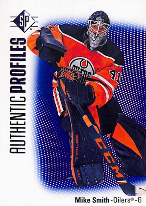 Mike Smith 2021-22 SP Rookie Authentics AP-10 Edmonton Oilers