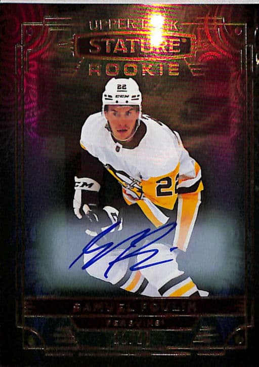 Samuel Poulin 2022-23 Upper Deck Stature #116 RC AUTO /20 PSA 10 Penguins