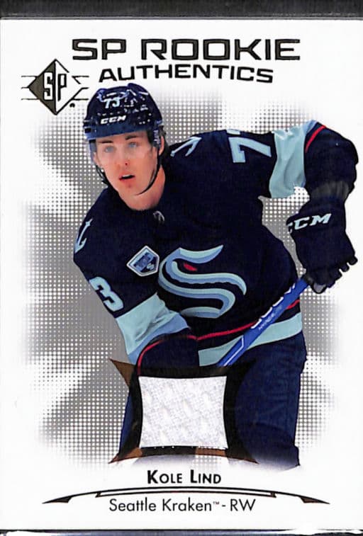 Kole Lind Upper Deck 2021-22 SP Rookie Authentics #105 Seattle Kraken