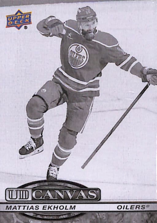 Mattias Ekholm 2025-26 Upper Deck Canvas C-53 B&W Edmonton Oilers
