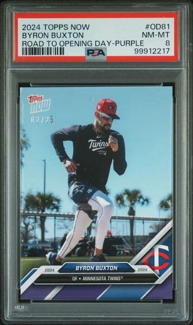 2024 ROAD TO OPENING DAY BYRON BUXTON OD81 ROAD TO OPENING DAY-PURPLE PSA8 /25