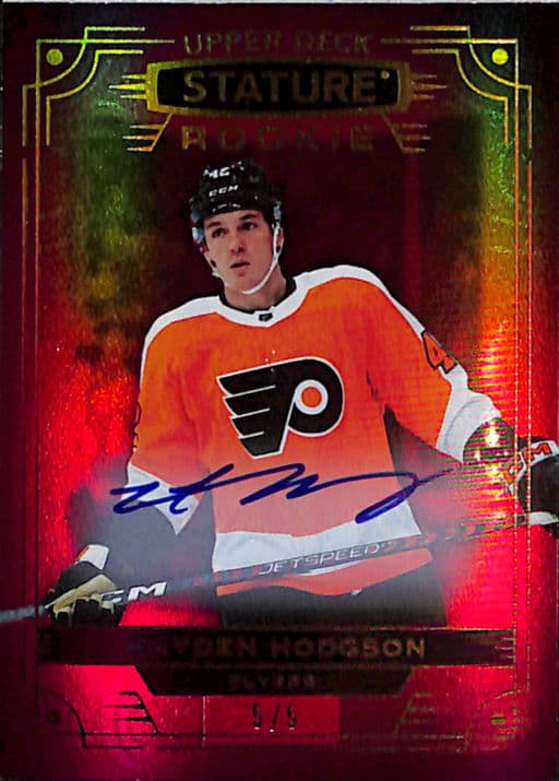 2022-23 Upper Deck Stature Philadelphia Flyers Hayden Hodgson RC AUTO #192 5/5