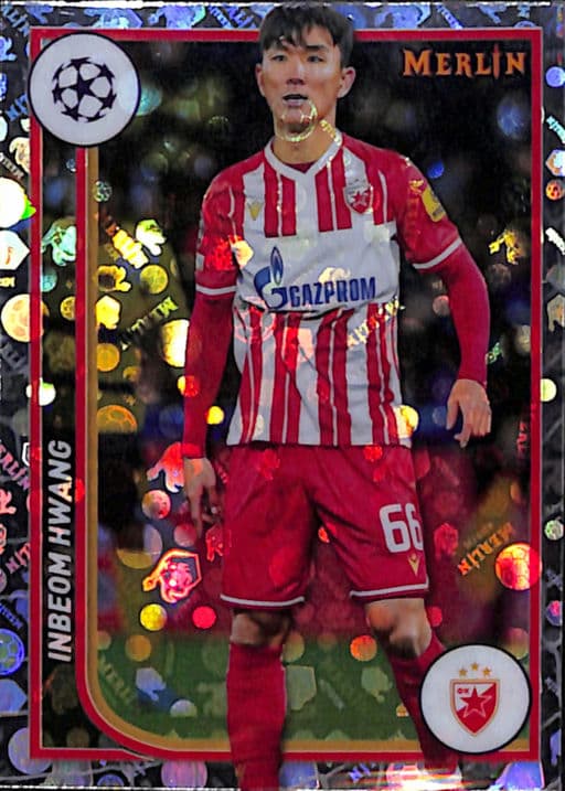 Inbeom Hwang 2024 Topps Merlin #62 Vintage Refractor FK Crvena Zvezda