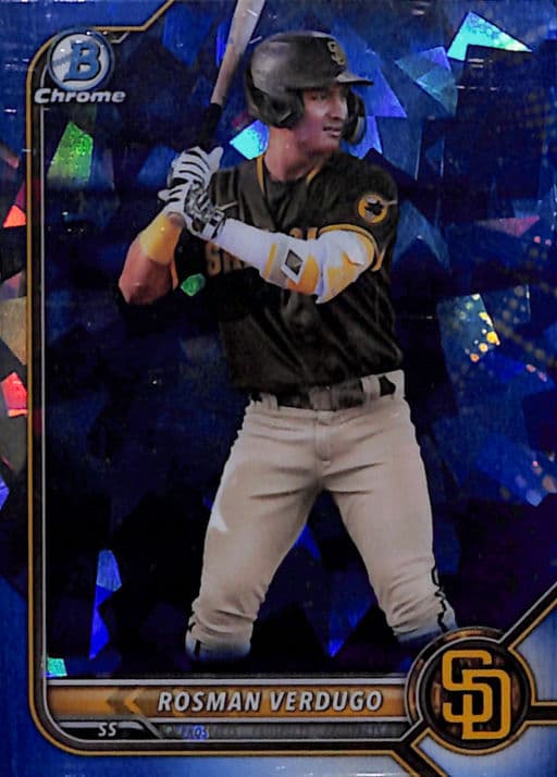 Rosman Verdugo 2022 Bowman Chrome Sapphire BDC-161 San Diego Padres