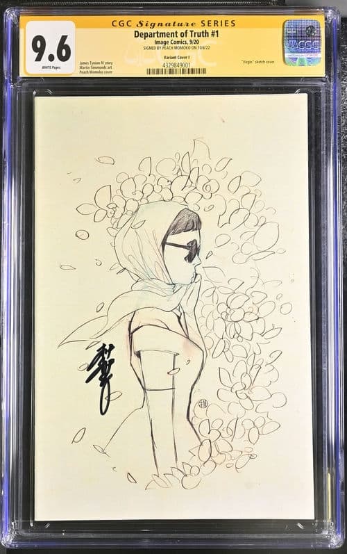 Department of Truth #1 Variant Cover I Signed Peach Momoko CGC 9.6