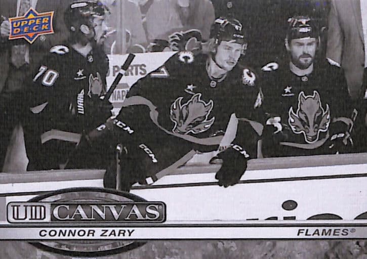 Connor Zary 2025-26 Upper Deck Canvas C-33 B&W Calgary Flames