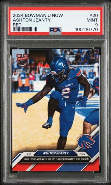 2024 BOWMAN U NOW ASHTON JEANTY 20 RED PSA MINT 9 /10
