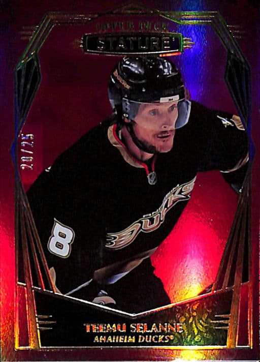 2022-23 Upper Deck Stature Red Anaheim Ducks Teemu Selanne #3 /25