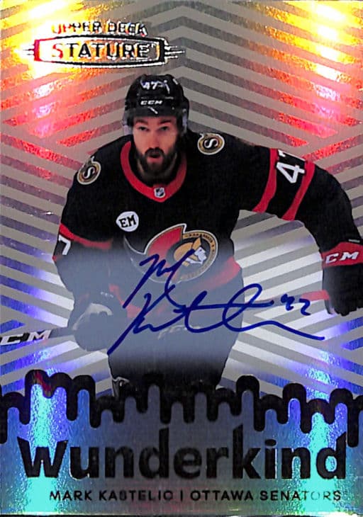 2022-23 Upper Deck Wunderkind Grey Ottawa Senators Mark Kastelic AUTO W-20