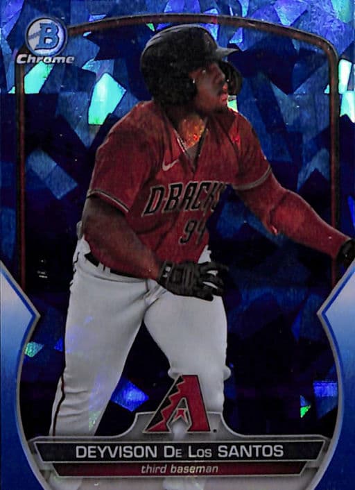 Deyvison De Los Santos 2023 Bowman Chrome BDC-36 Sapphire Arizona Diamondbacks
