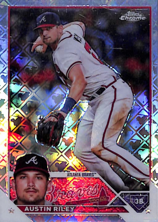 Austin Riley 2023 Topps Chrome #66 Logofractor Atlanta Braves