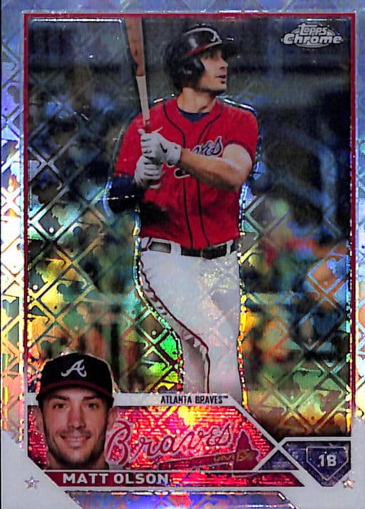 Matt Olson 2023 Topps Chrome #163 Logofractor Atlanta Braves