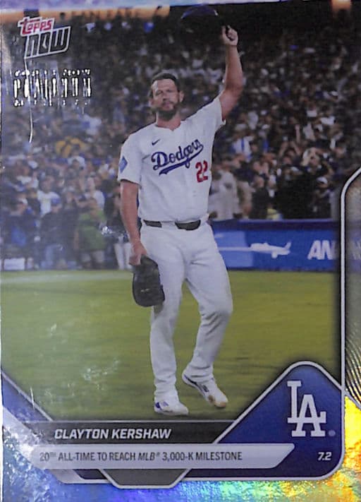 Clayton Kershaw 2025 Topps Now Platinum Members P373 Foil