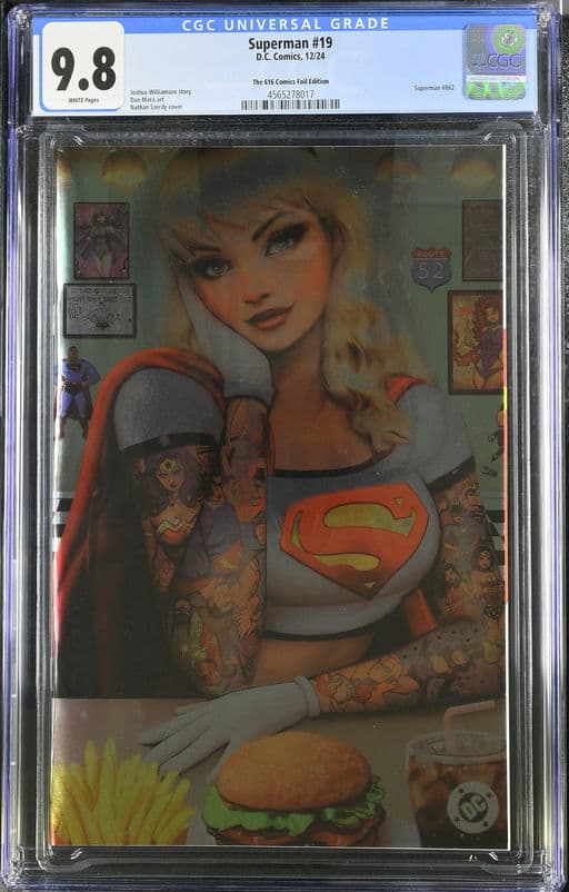 Superman #19 CGC 9.8 Foil Edition Nathan Szerdy Supergirl Tattoo 616 Comics