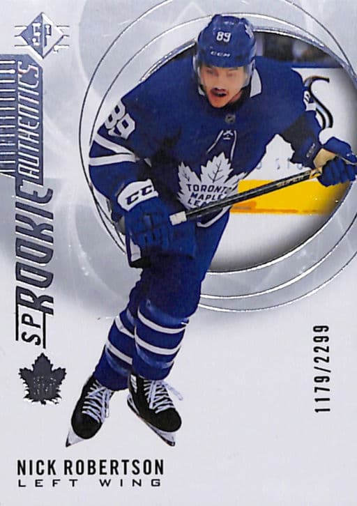 Nick Robertson 2020-21 Upper Deck Rookie Authentics #118 Maple Leafs /2299